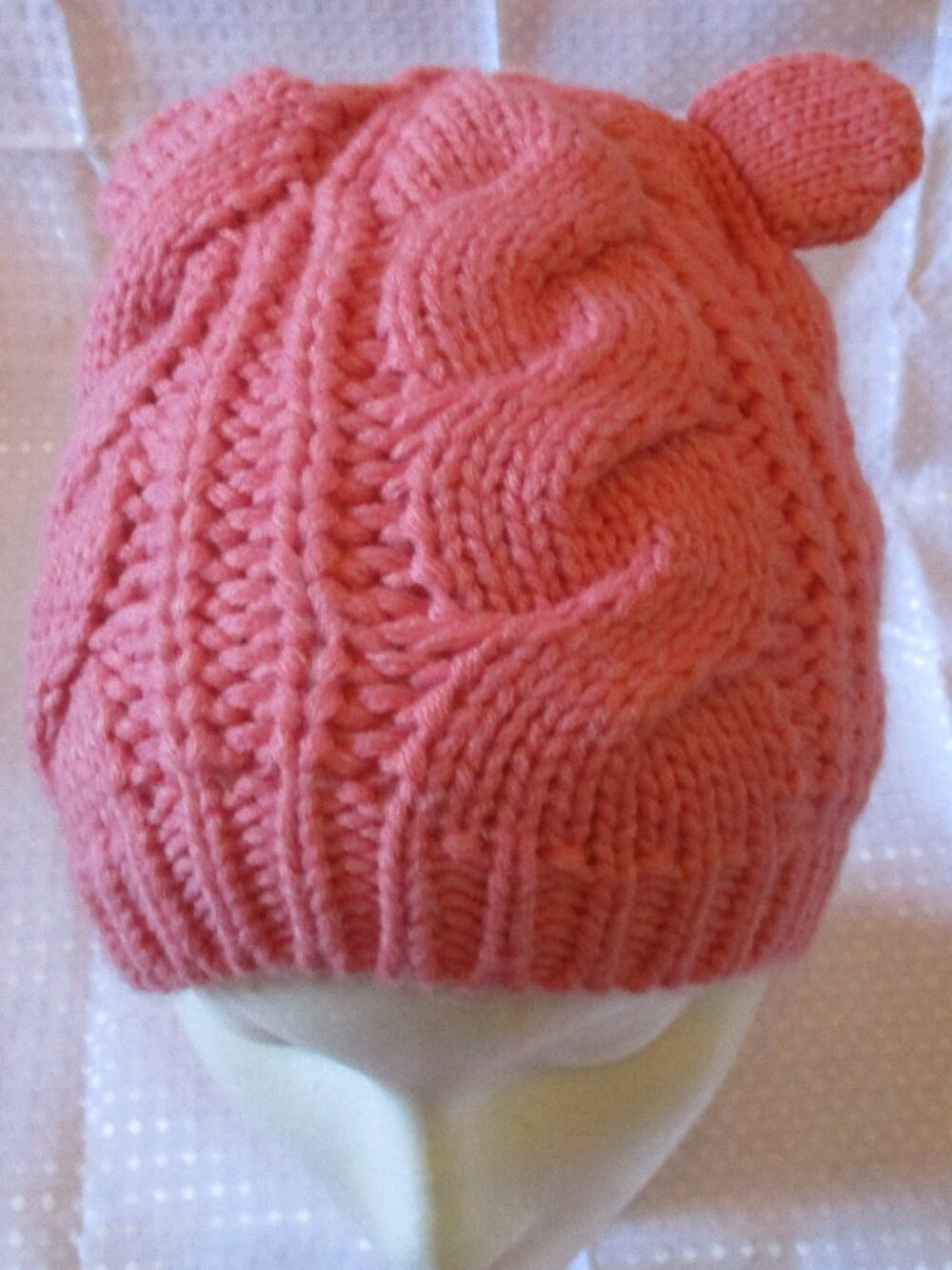 2018 Aeropostale One Size Fits All 100% Acrylic Women's Pink Knit Beanie w/Ears